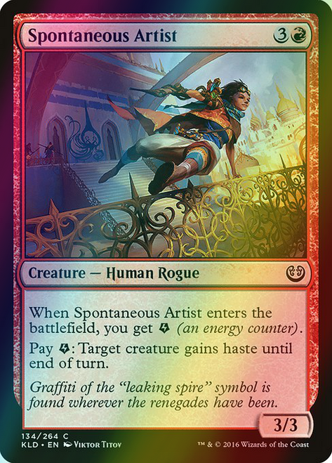 Spontaneous Artist (134) (foil, KLD)