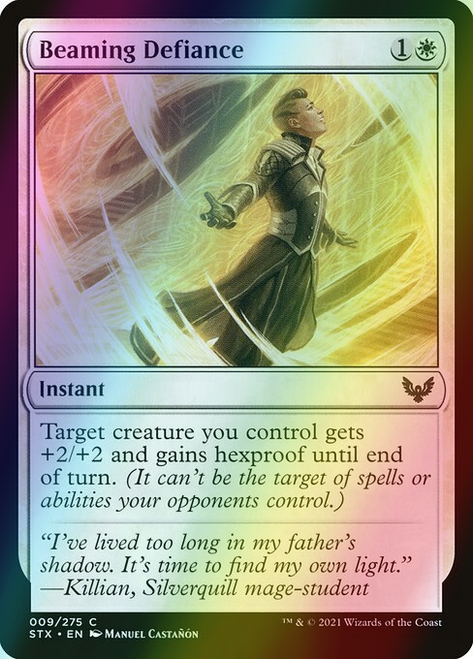 Beaming Defiance (9) (foil, STX)