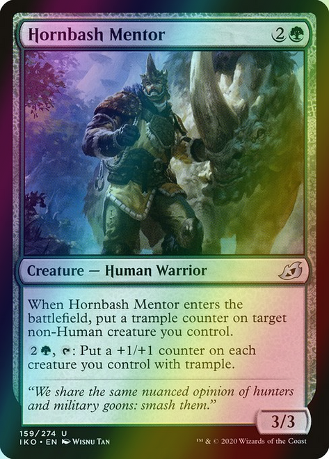 Hornbash Mentor (159) (foil, IKO)