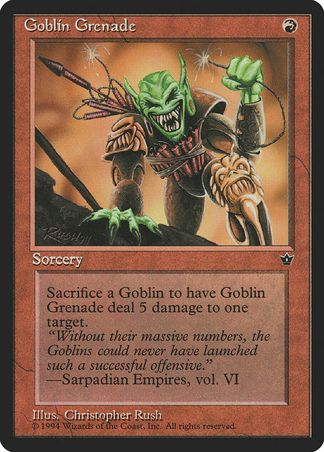 Goblin Grenade (Alternate Art - 56c) (FEM)