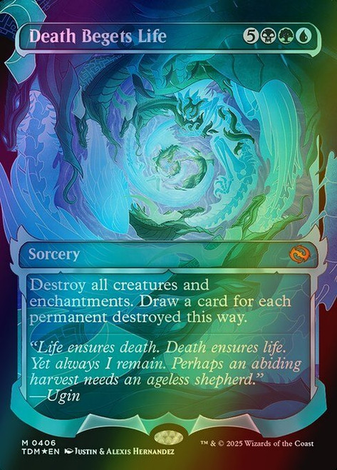 Death Begets Life (Borderless - 406) (foil, TDM)