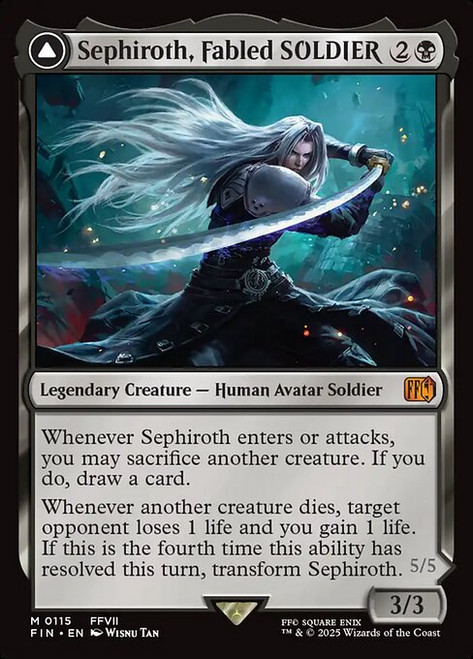 Sephiroth, Fabled SOLDIER // Sephiroth, One-Winged Angel (115) (FIN)