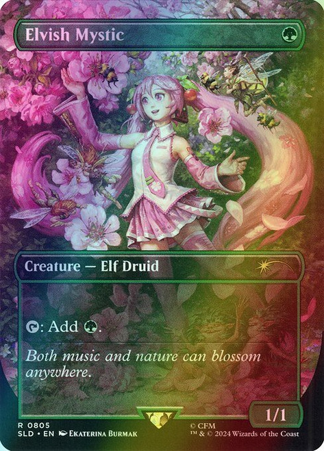 Elvish Mystic (Alternate Art - 805) (foil, SLD)