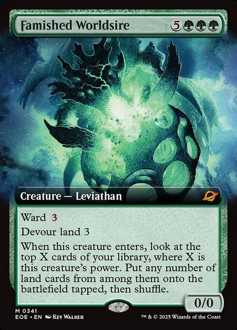 Famished Worldsire (Extended Art - 341) (EOE)