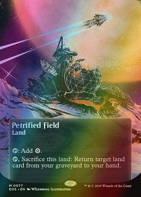 Petrified Field (Borderless - 77) (foil, EOS)