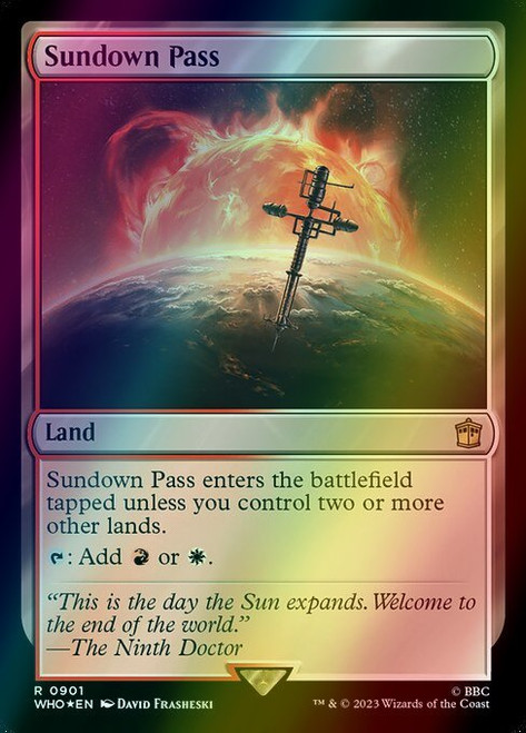 Sundown Pass (Alternate Art - 901) (foil, WHO)