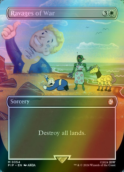 Ravages of War (Borderless - 354) (foil, PIP)