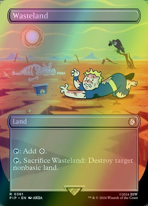 Wasteland (Borderless - 361) (foil, PIP)