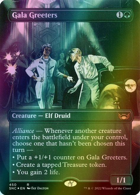 Gala Greeters (Borderless - 450) (foil, SNC) Gala Greeters (Borderless - 450) (foil, SNC)