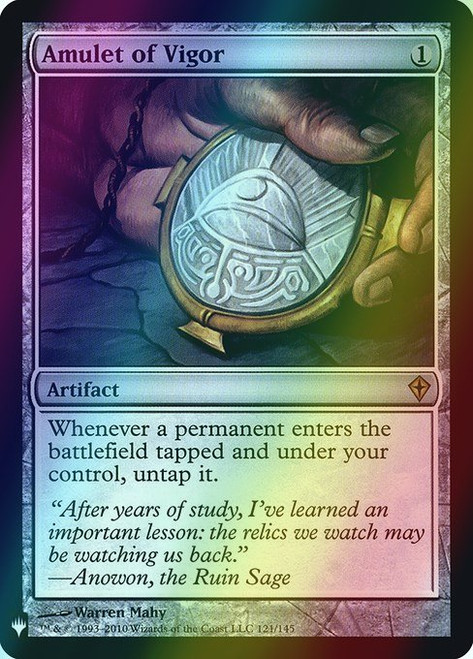 Amulet of Vigor (WWK-121) (foil, PLST)