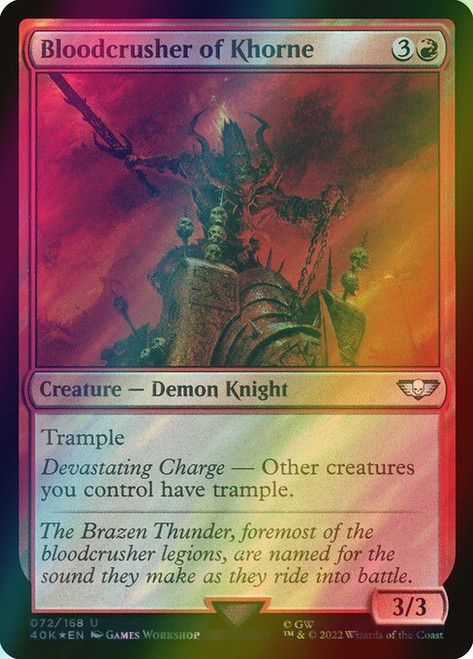 Bloodcrusher of Khorne (Alternate Art - 72★) (foil, 40K)