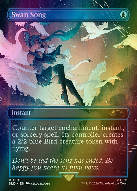 Swan Song (Borderless - 1591) (foil, SLD)