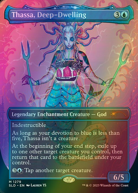 Thassa, Deep-Dwelling (Borderless - 1279) (foil, SLD)