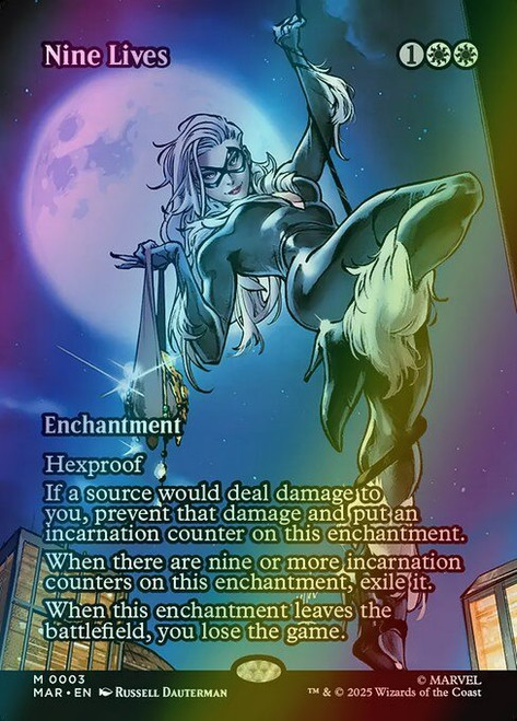 Nine Lives (Borderless - 3) (foil, MAR)