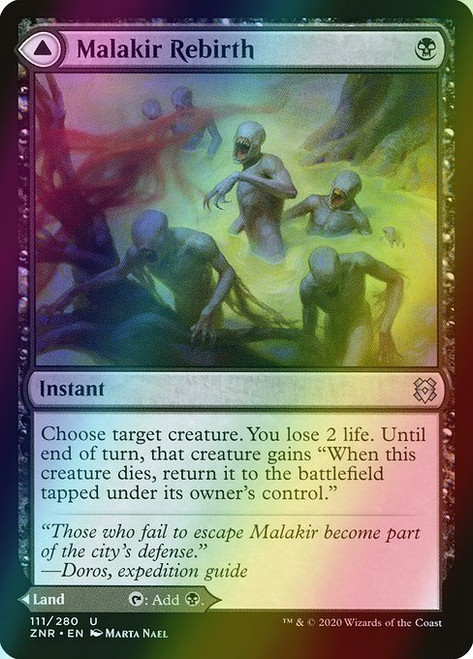 Malakir Rebirth // Malakir Mire (111) (foil, ZNR) Malakir Rebirth // Malakir Mire (111) (foil, ZNR)