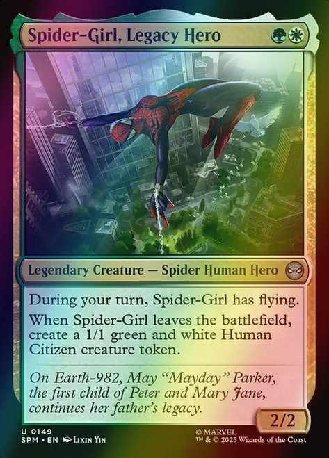 Spider-Girl, Legacy Hero (149) (foil, SPM)