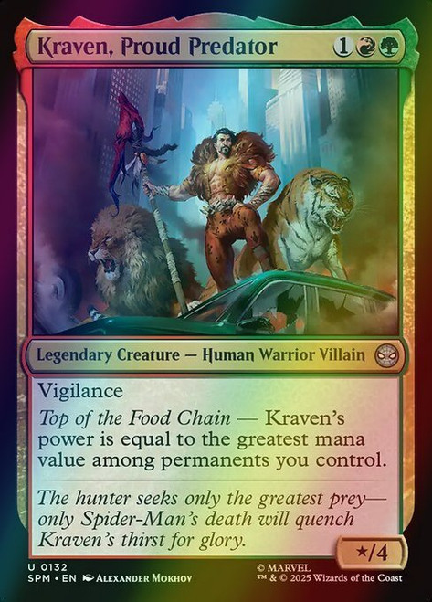 Kraven, Proud Predator (132) (foil, SPM)