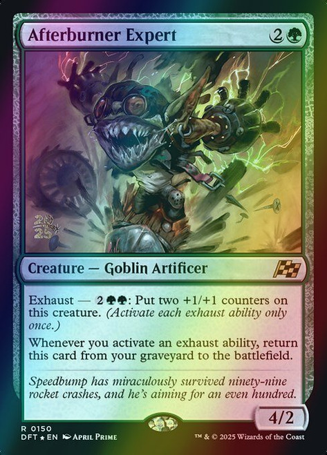 Afterburner Expert (Alternate Art - 150s) (foil, PDFT)