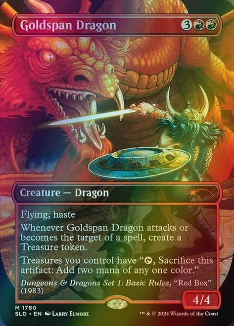 Goldspan Dragon (Borderless - 1780) (foil, SLD) Goldspan Dragon (Borderless - 1780) (foil, SLD)