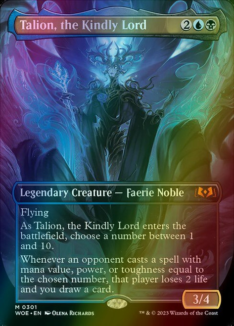 Talion, the Kindly Lord (Borderless - 301) (foil, WOE)