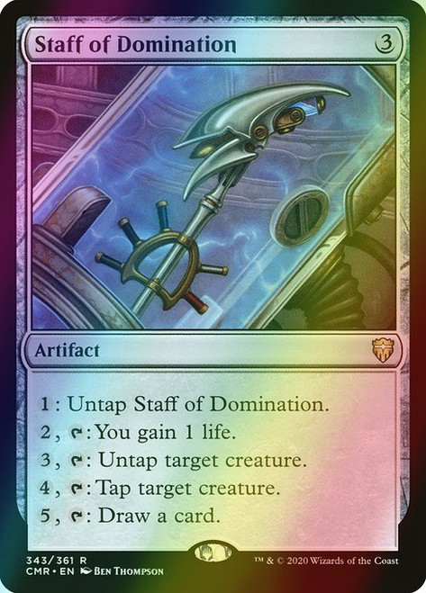 Staff of Domination (343) (foil, CMR)