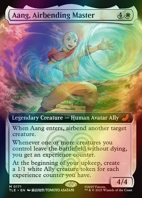Aang, Airbending Master (Extended Art - 171) (foil, TLE)