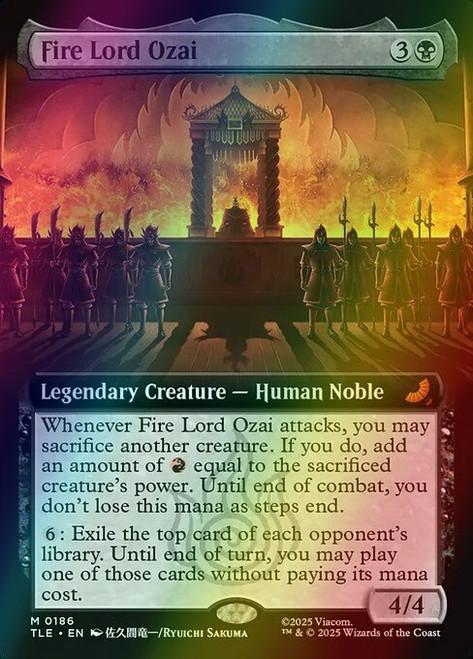 Fire Lord Ozai (Extended Art - 186) (foil, TLE)