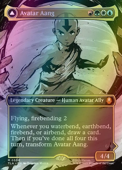 Avatar Aang // Aang, Master of Elements (Borderless - 308) (foil, TLA)