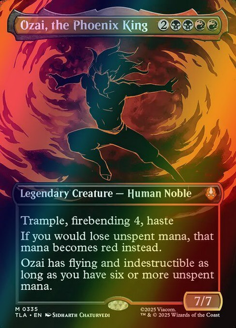 Ozai, the Phoenix King (Borderless - 335) (foil, TLA)