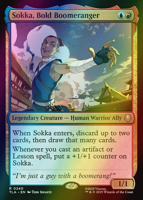 Sokka, Bold Boomeranger (240) (foil, TLA)