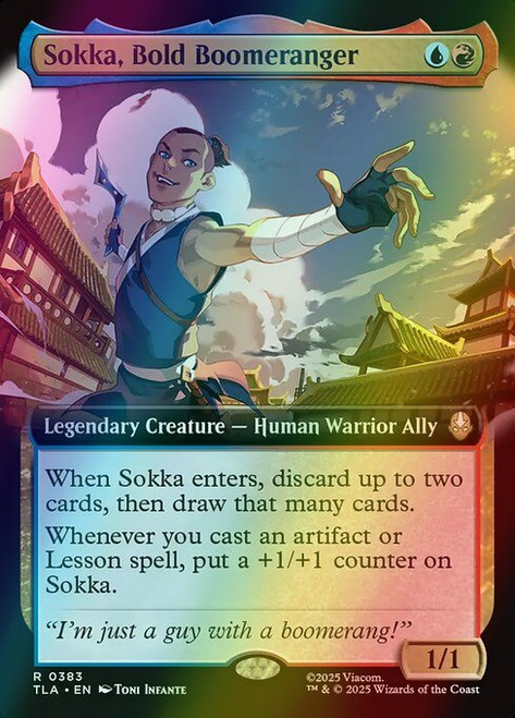 Sokka, Bold Boomeranger (Extended Art - 383) (foil, TLA)