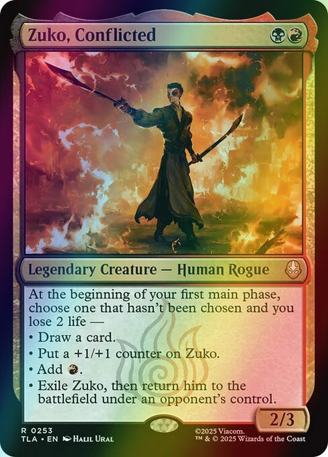 Zuko, Conflicted (253) (foil, TLA)