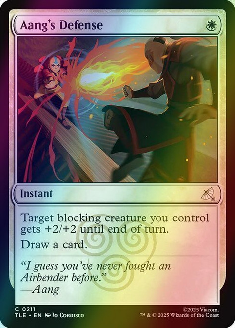 Aang's Defense (211) (foil, TLE)