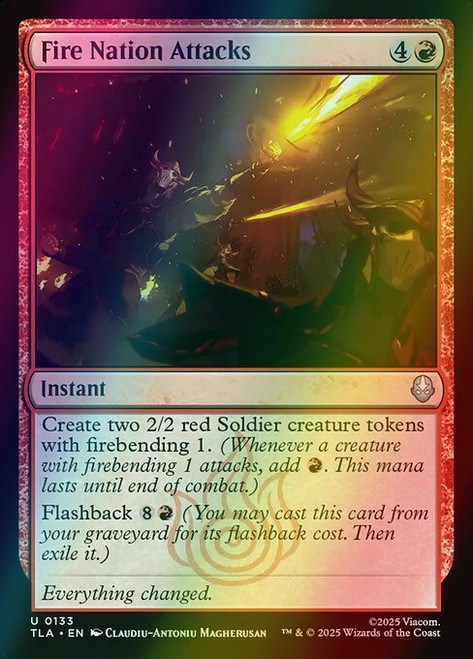 Fire Nation Attacks (133) (foil, TLA)
