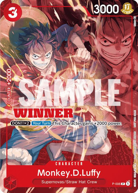 Monkey.D.Luffy - P-006 (Winner Pack Vol. 1) - One Piece Promotion Cards (OP-PR)
