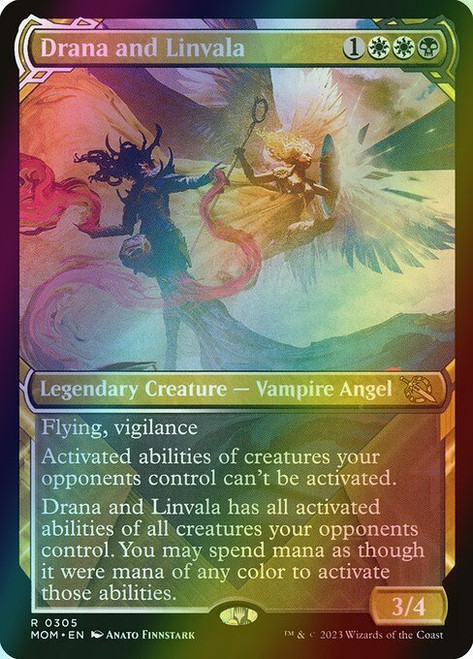 Drana and Linvala (Showcase - 305) (foil, MOM)