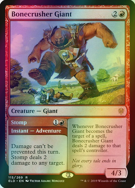 Bonecrusher Giant // Stomp (115) (foil, ELD)