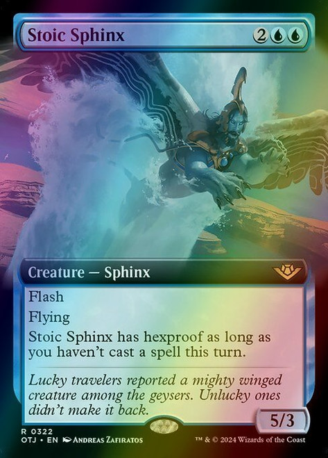 Stoic Sphinx (Extended Art - 322) (foil, OTJ)