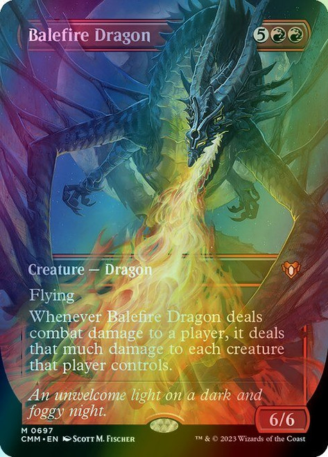 Balefire Dragon (Borderless - 697) (foil, CMM)