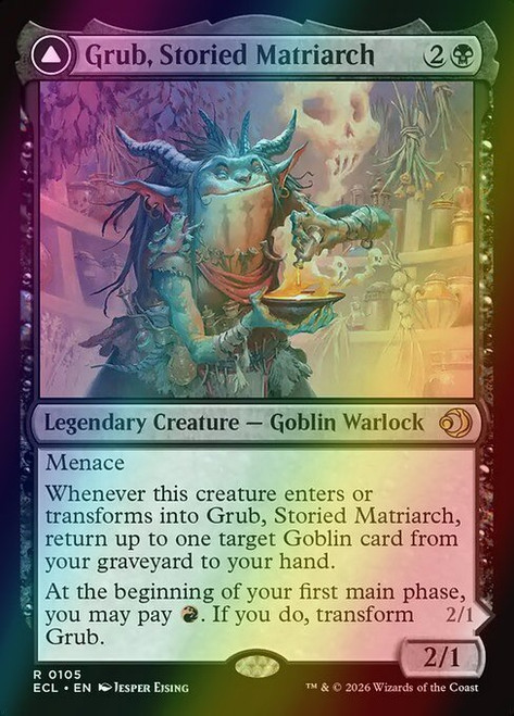 Grub, Storied Matriarch // Grub, Notorious Auntie (105) (foil, ECL)