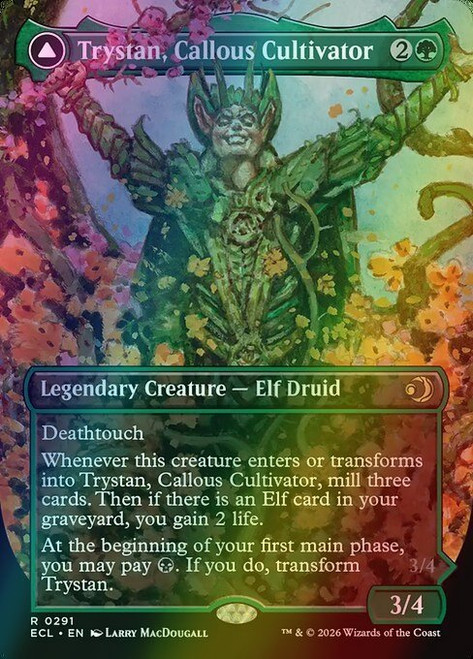 Trystan, Callous Cultivator // Trystan, Penitent Culler (Borderless - 291) (foil, ECL)
