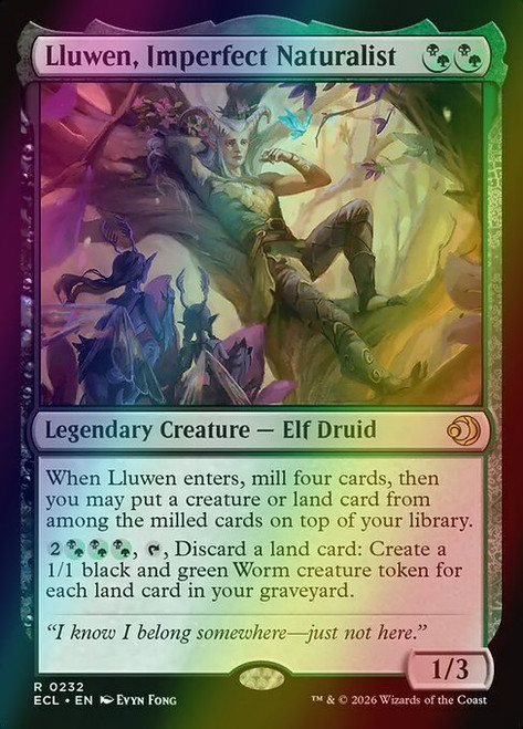 Lluwen, Imperfect Naturalist (232) (foil, ECL)