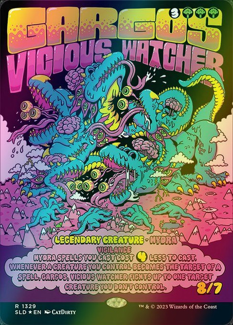 Gargos, Vicious Watcher (Borderless - 1329) (foil, SLD)