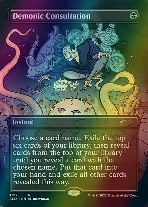 Demonic Consultation (Borderless - 1127) (foil, SLD)
