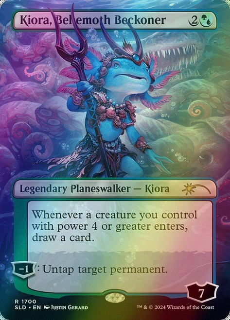 Kiora, Behemoth Beckoner (Borderless - 1700) (foil, SLD)