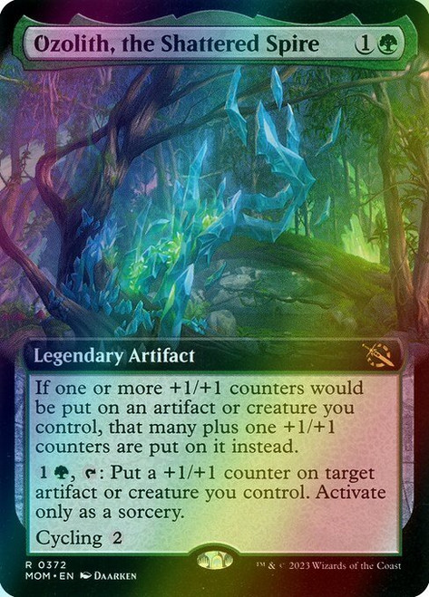 Ozolith, the Shattered Spire (Extended Art - 372) (foil, MOM)