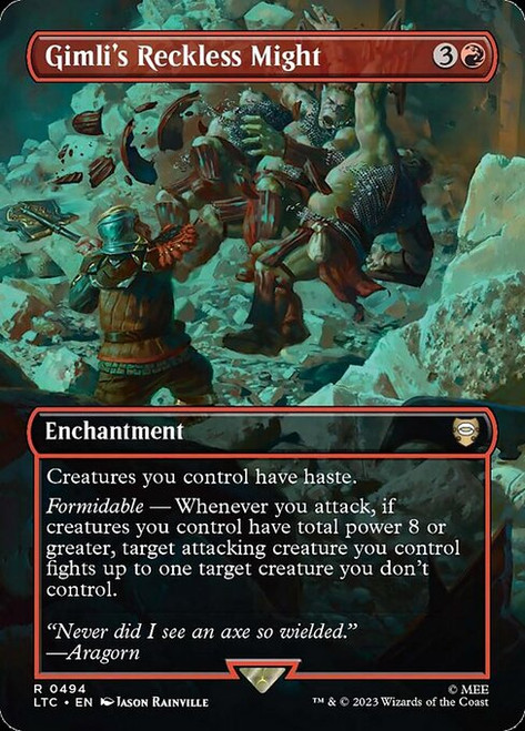 Gimli's Reckless Might (Borderless - 494) (LTC)