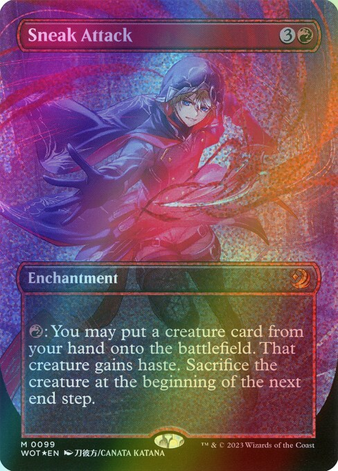 Sneak Attack (Borderless - 99) (foil, WOT)