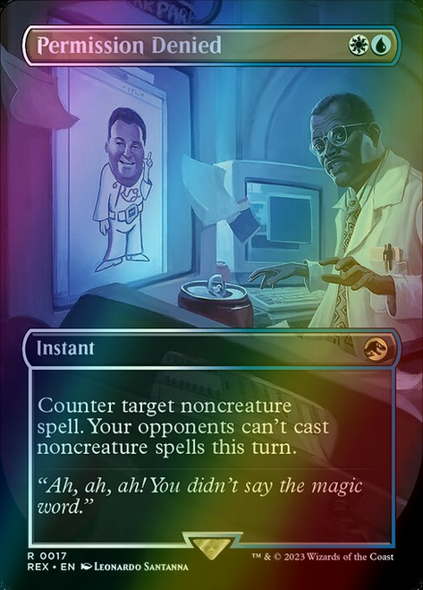 Permission Denied (Borderless - 17) (foil, REX)