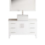48 Inch White Wood and Porcelain Vessel Sink Vanity Set - 8116W